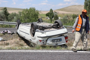 Kayseri-Nevehir yolunda trafik kazas:1 yaral