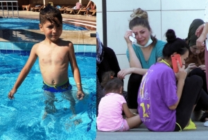8 yandaki Ali Kemal, otelin havuzunda bouldu