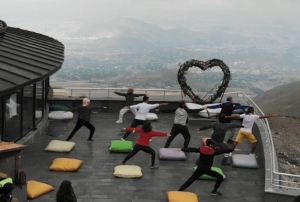 Erciyesin 2 bin 650 rakmnda yoga