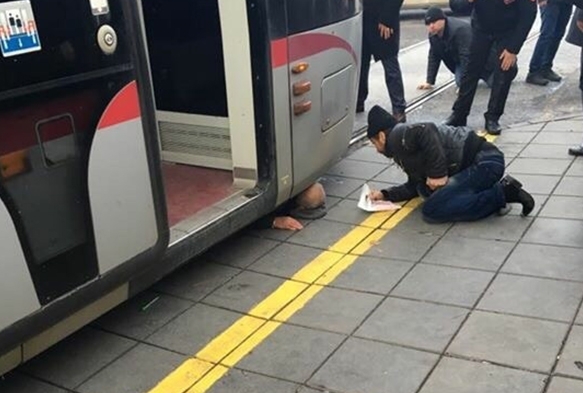 kayseri de korkunc tramvay kazasi