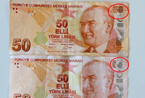 Hatal baslm 50 TLlik banknotu rekor fiyata satmak istiyor
