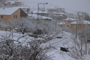 Kayseri'de kar ya etkili oldu