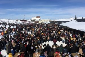 Erciyes hafta sonu 110 bin kiiyi arlad