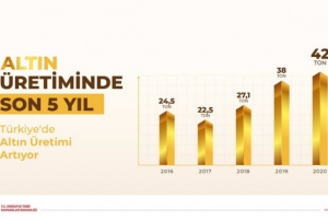 Trkiye'de altn retimi artyor