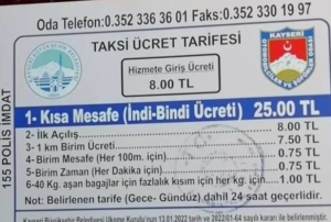 Taksi cretlerine zam geldi