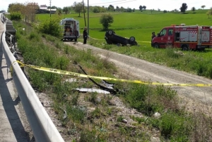 Otomobiliyle tarlaya uan kadn src hayat kaybetti