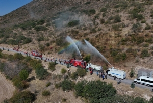 Dağ yangını tatbikatı gereğini aratmadı