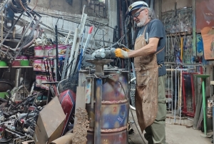Hurda demirleri sanat eserine dntrd