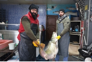 Turna balığını iki kişi zor taşıdı