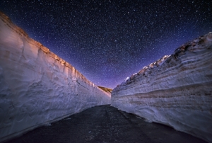 Nemrut Kalderas�'nda kar ve y�ld�zlar bulu�tu