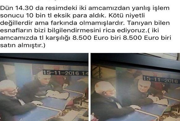 Eksik aldığı parayı her yerde arıyor