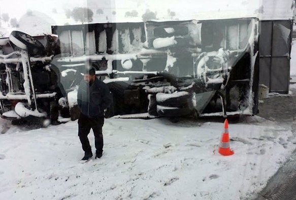 Kayseri - Malatya karayolunda zincirleme kaza