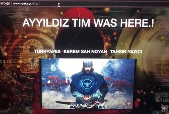 Trk hackerlar Yunanistan evre ve Enerji Bakanlnn sitesini hackle