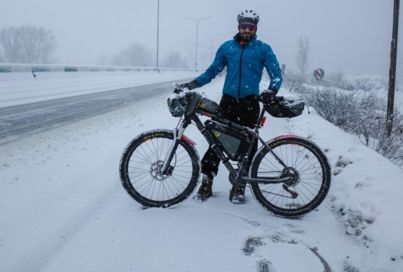 Eksi 15 derecede bisikletle Uludaa trmandlar