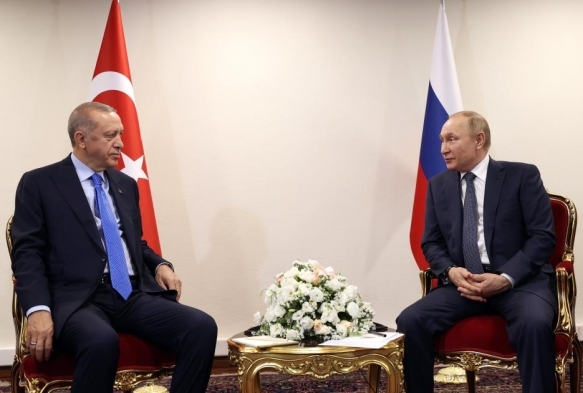 Cumhurbakan Erdoan, Rusya Devlet Bakan Putin ile grt