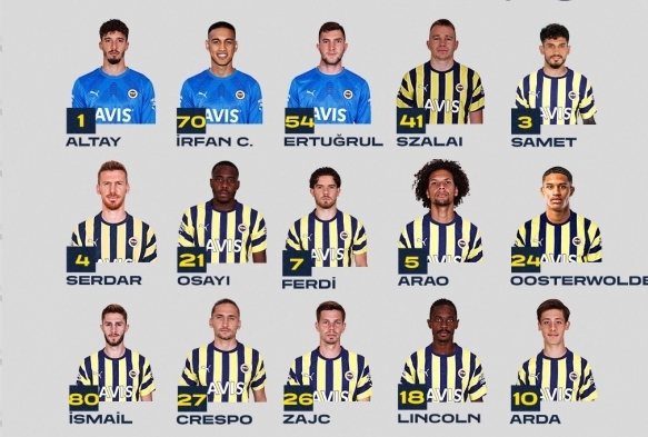 Fenerbahe'nin, Kayserispor ma kamp kadrosu belli oldu