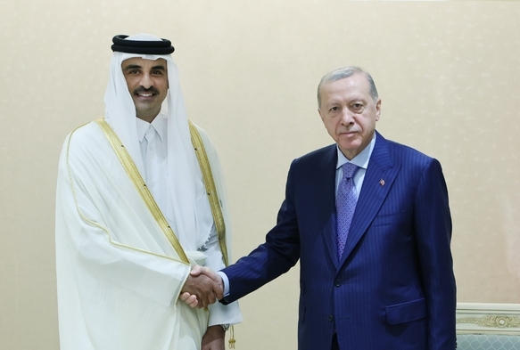 Cumhurbaşkanı Erdoğan, Katar Emiri ile Grşt