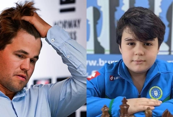 Yağız Kaan Erdoğmuş ve Magnus Carlsen