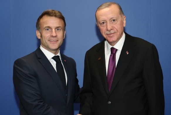 Cumhurbaşkanı Erdoğan, Macron ile grşt