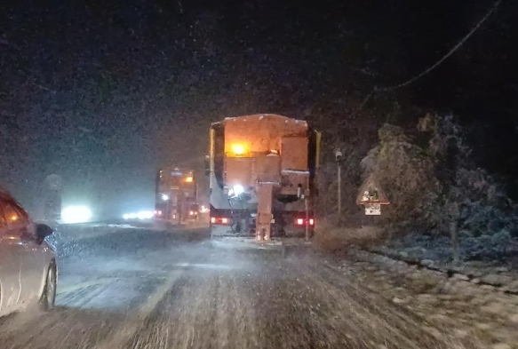 Bolu Dağında kar yağışı etkili oluyor