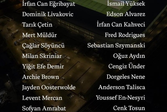 Fenerbahe'nin Genlerbirlii ma kadrosu belli oldu
