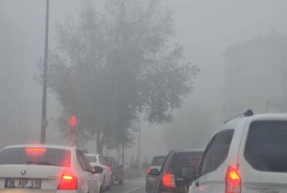 Kayseri'de sis gr mesafesini drd