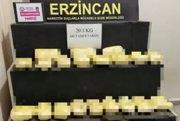 20,1 kilogram metamfetamin ele ge�irildi